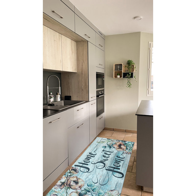 Préparez et dégustez: tapis de cuisine à imprimé moderne avec envers en mousse confortable