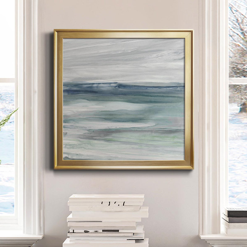 «Ocean Tide», reproduction d'art sur toile encadrée, H 26,5 po x l 26,5 po x P 1,5 po, Or