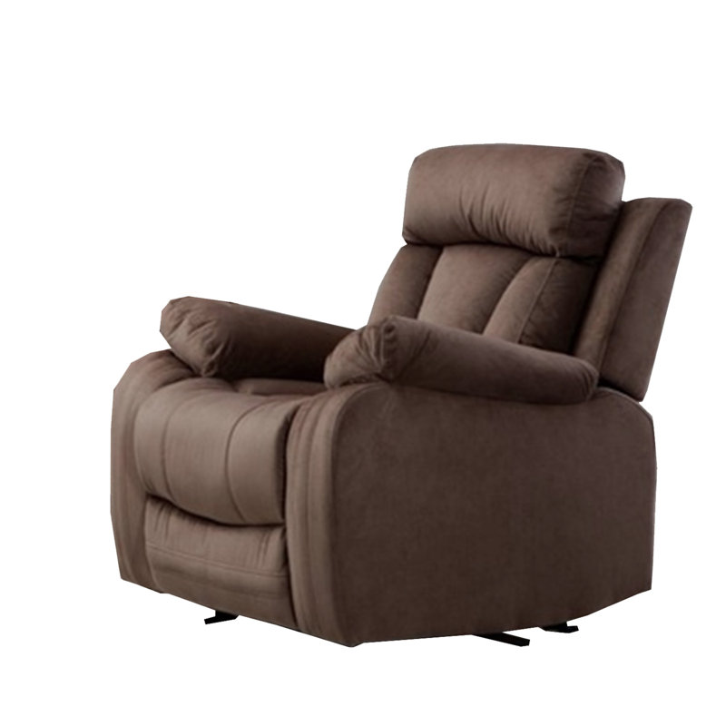 Fauteuil inclinable manuel en cuir 39 po, Cuir assorti brun