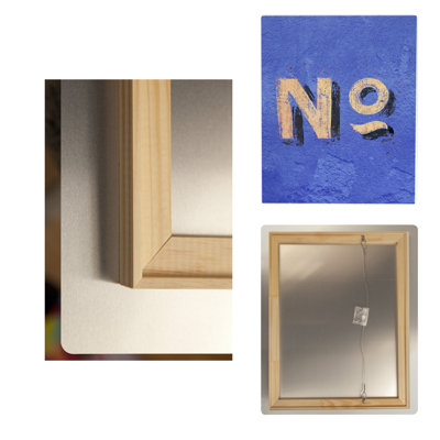 N° (Signe numérique sur fond bleu) — Portrait en métal