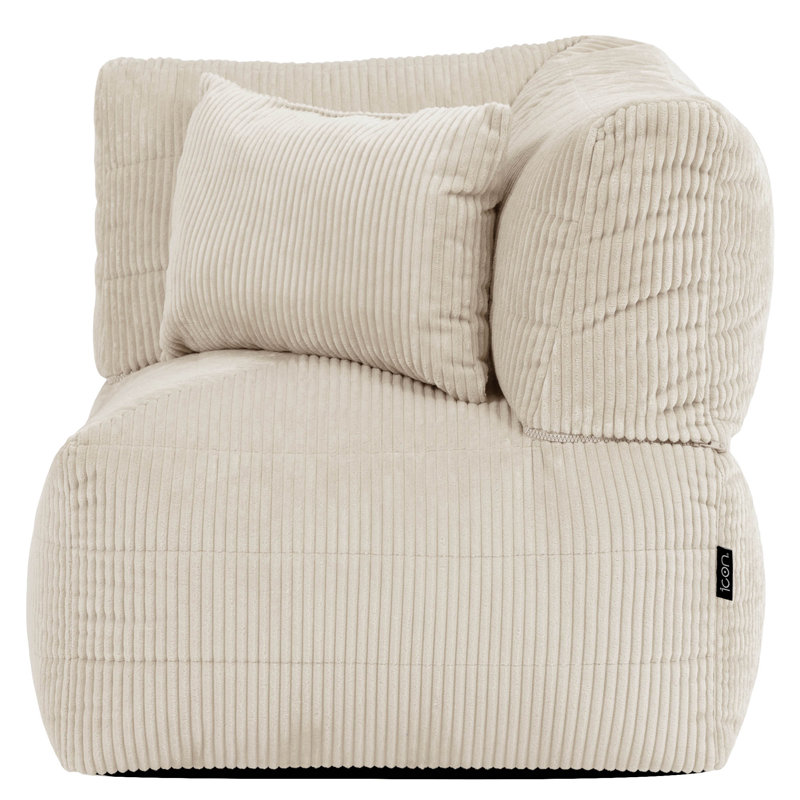 Corduroy Bean Bag Chair, Cream