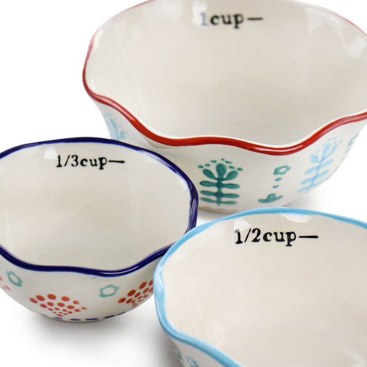  Set of 6 Green Measuring Cups: Home & Kitchen