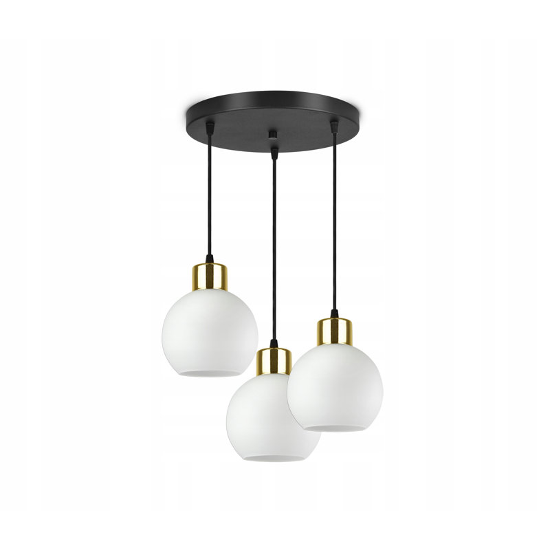 Bridgeton 3 - Light Black/Gold Cluster Pendant