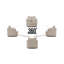 Ted I Upholstered Swivel Armchair-1821392540