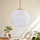 1-Light  Single Moon Globe Pendant For Hallway/Dining Room