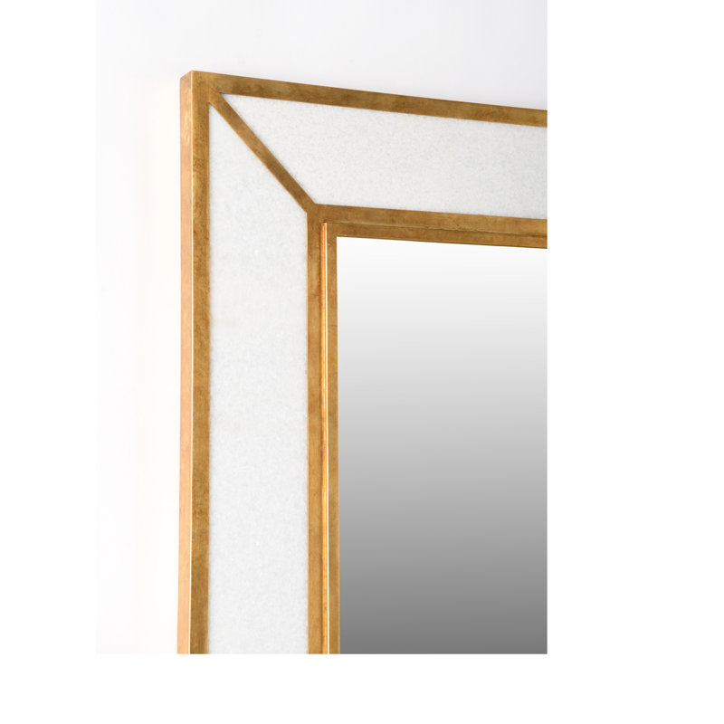 Madison Marbleized Mirror, Gold Leaf