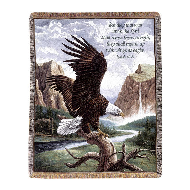 Manual Woodworkers & Weavers Freedom with Verse Woven Tapestry Throw – 50"x60"