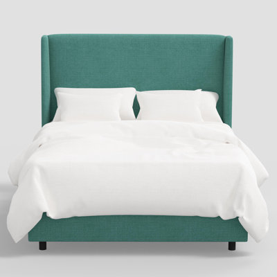 Lawrence Wingback Bed In Zuma Laguna