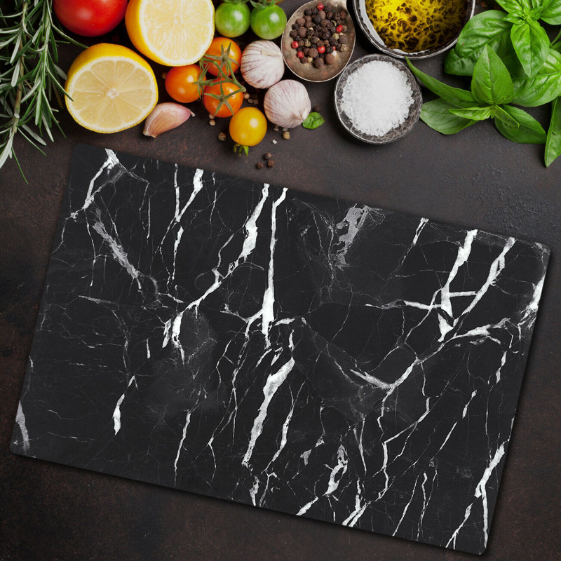 Jeresa Dark Irregular Modern Marble Chopping Board, 60cm L x 52cm W