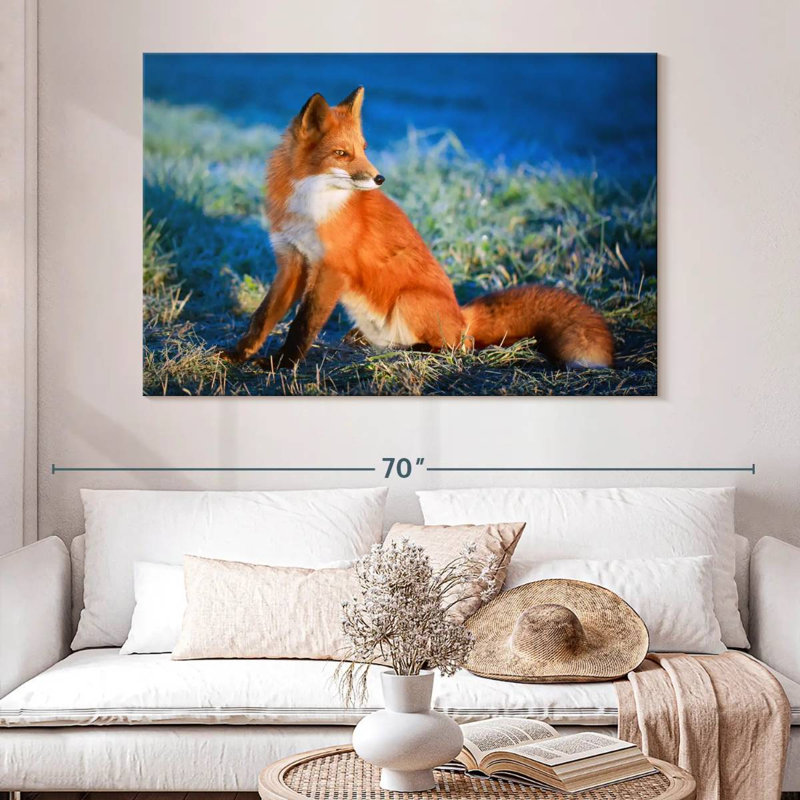 Renard roux Brampt, H 34 po x l 51 po