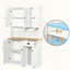 Kitchen Pantry Storage Cabinet with Microwave Countertop and Adjustable Shelves