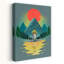 «Mountain Rider's Reflection Peaceful Serene Tranquil Forest Landscape», reproduction d'art murale-129715617