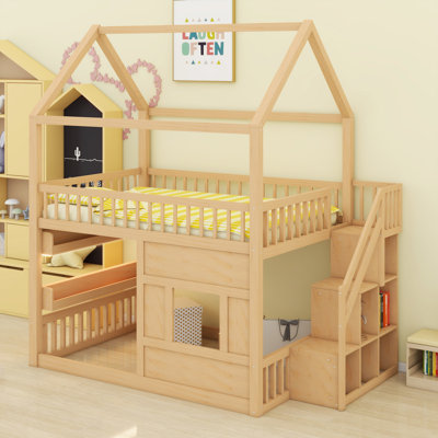 Lit pour enfant en bois avec lumière DEL