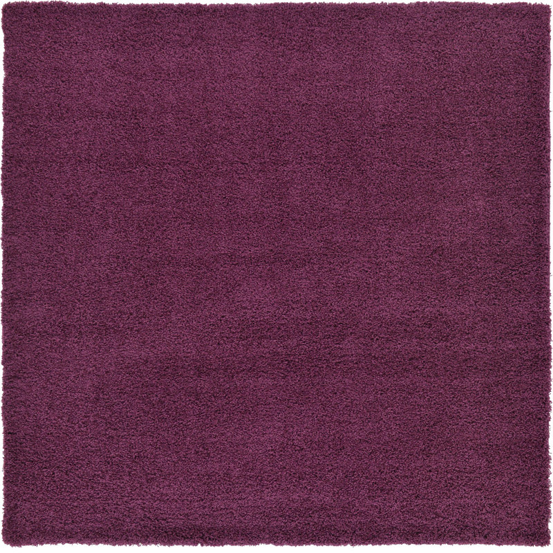 Tapis mauve aubergine Capwell, Carré 7 pi 10 po