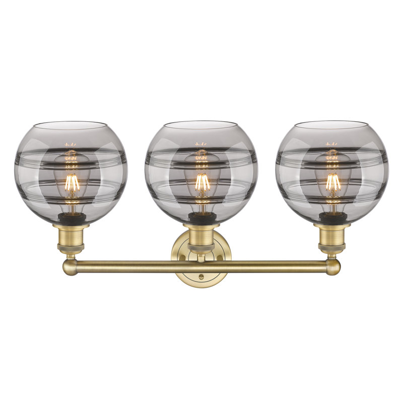 Bienes 3 - Light Dimmable Vanity Light, Light Smoke, Brushed Brass
