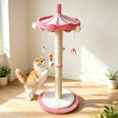 Arbre à chat 39 po avec poteau à griffer Merry-Go-Round