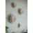 D7.3X2.8" Handmade Cream Ceramic Flower Wall Decor Accent
