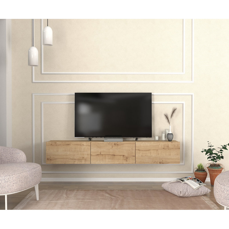 Melfred Floating TV Stand for TVs up to 78", Sapphire