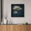"Pastel bleu marine, nuages dans le ciel, aquarelle, détente minimaliste, décor moderne, art moderne 1-IRS25" sur
