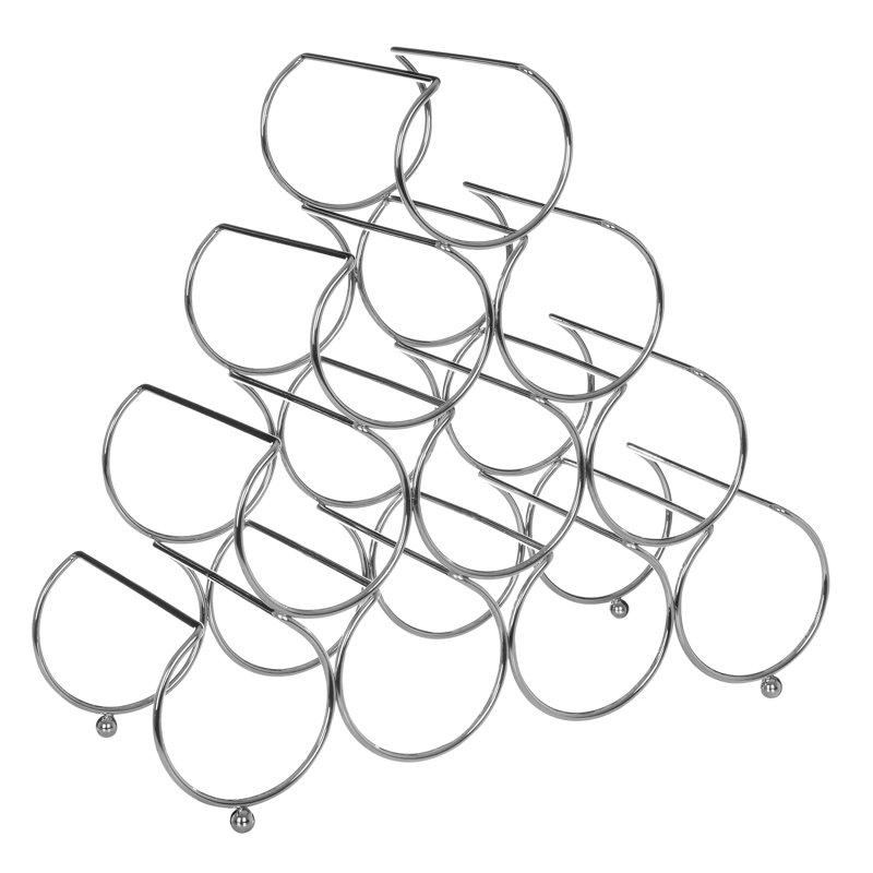 Coen Tabletop Wine Bottle Rack in Silver