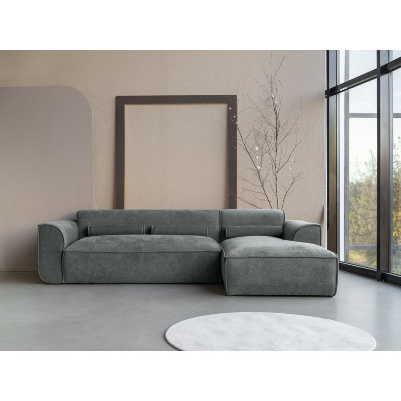 Flex Felix 4 Seater Corner Sofa , Olive, Right Hand Facing