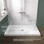 Bac de douche 60 po L 60 po x l 36 po x H 4 po rectangulaire en blanc avec couvercle de drain en acier inoxydable inclus-124809433