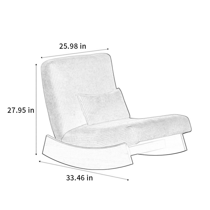 Chaise berçante ergonomique avancée, Brun