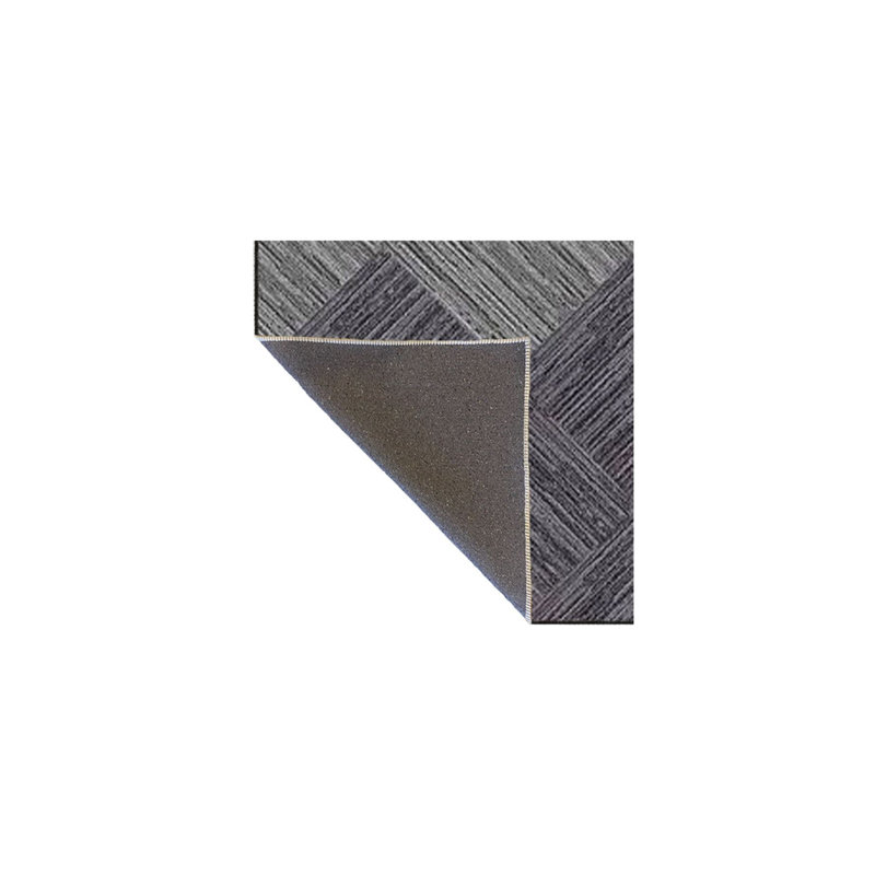 Tapis tissé à motif géométrique lavable à la machine, Carré 3 pi 3 po