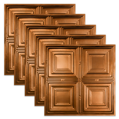 Great Lakes Tin Syracuse 2'x2' Lay-In Ceiling Tile (Pack of 5)