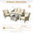 Harper 6 - Person Outdoor Seating Group With Cushions And Solar Powered Coffee Table-1947749579
