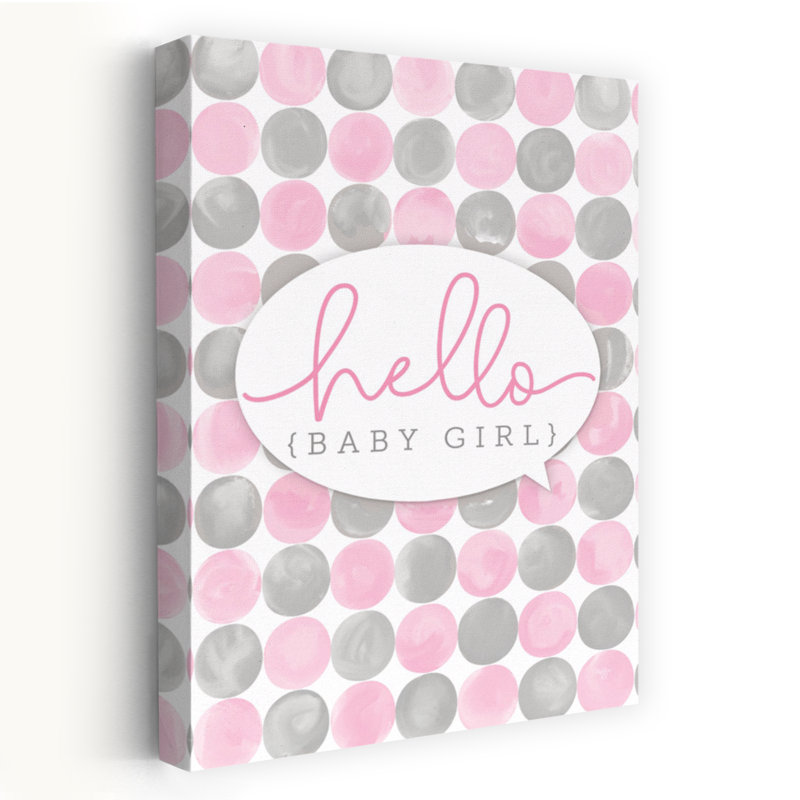 Hello Baby Girl, art contemporain abstrait, H 24 po x l 16 po