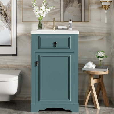 Bathroom 20‘’ Vanity With Ceramic Sink Top