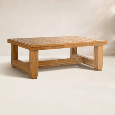 Melrose Solid Wood Rectangular Outdoor Coffee Table