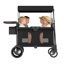Wagon pliant avec auvent pour enfants et cargaison, chariot d'extérieur pliable robuste avec freins et roues tout-terrain de 156 lb, 4 sièges