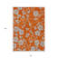 Tapis extérieur lavable floral orange et gris 8 pi x 10 pi