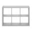 Organisateur de rangement cubique à dossier ouvert Furinno, 4 cubes, gris clair-550368793-595022465