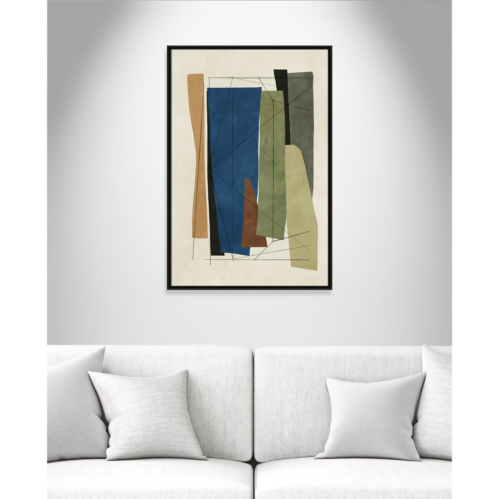 Beckton "Sync I" Print by Tom Reeves, 37.5" H x 25.5" W x 2" D, Espresso Framed
