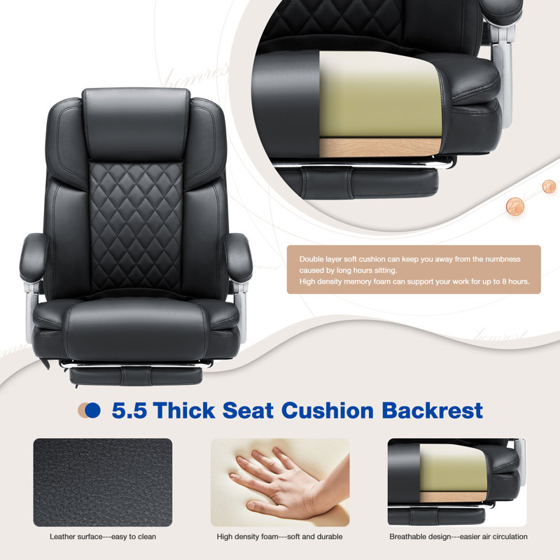 Katrein Ergonomic Heated Massage Executive Chair, Black
