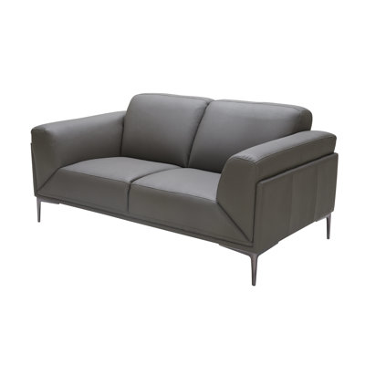 Causeuse en cuir gris Michailas