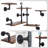 Industrial Rustic Modern Wood Ladder Pipe Wall Mounted Floating Shelves - Set Of 3 Bookshelf,DIY Storage Shelving,Hung Bracket,Bookcase (Set Of 3 Ladder Shelves)