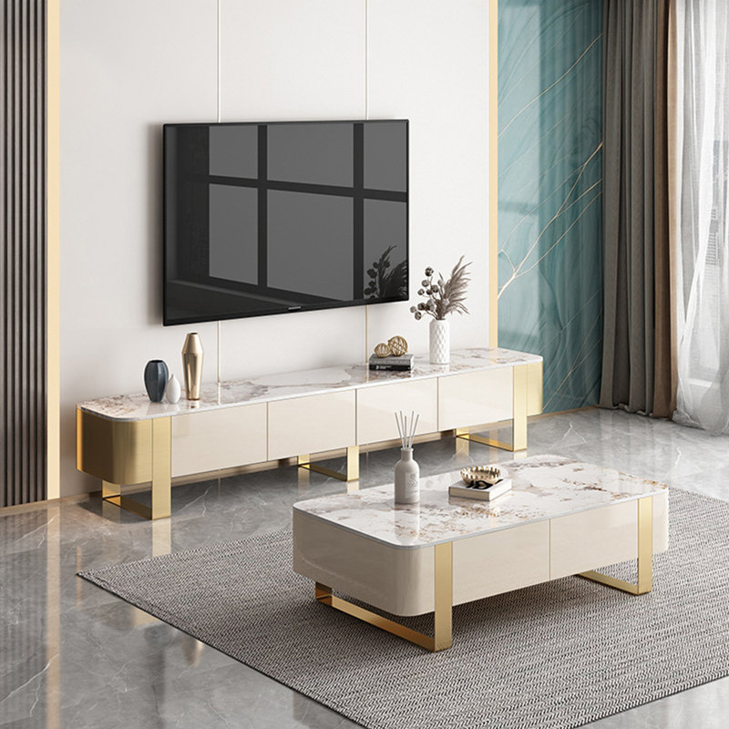 Meuble télé italien, Doré