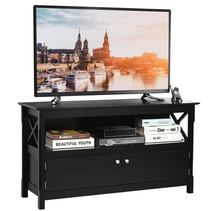 Boylston Unfinished TV Stand for TVs up to 43", Black