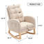 Chaise berçante avec repose-pieds à haut dossier-549167388