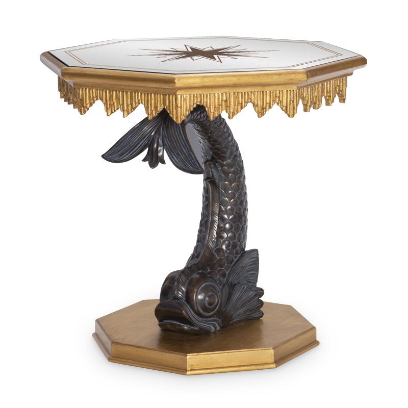 Cete Glass Top End Table