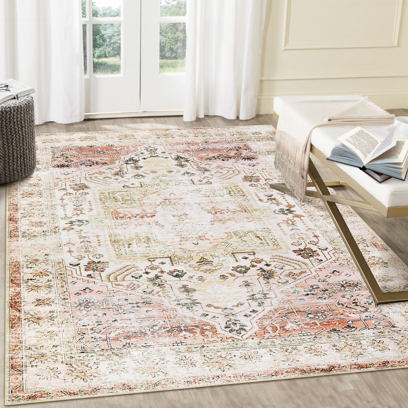 Tapis lavables pour tapis Boho, Rectangle 10 pi x 13 pi