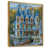 Toile avec cadre flottant or