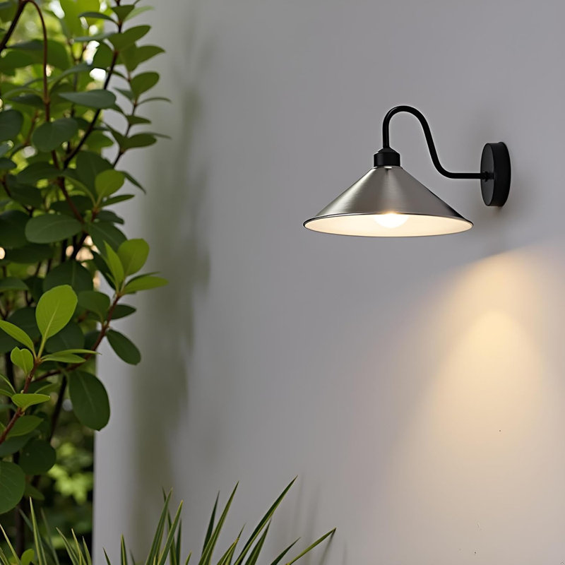 Armed Sconce, Satin Nickel
