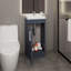 Meuble-lavabo sur pied avec lavabo en résine, meuble de rangement moderne pour l'organisation de la salle de bain