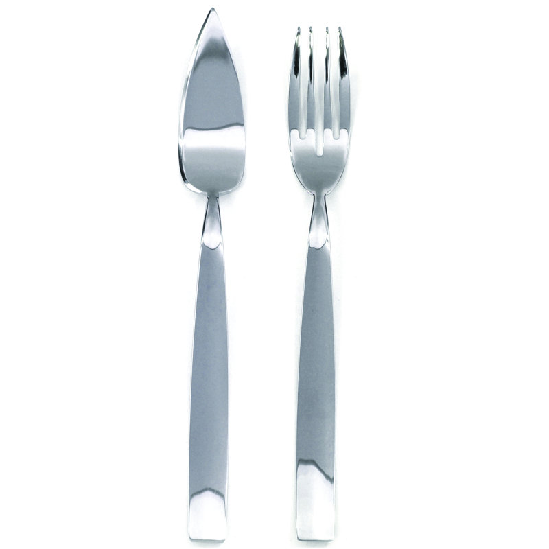 Mediterranea Flatware Fish Set - 24 Pieces - Stainless Steel, Silver