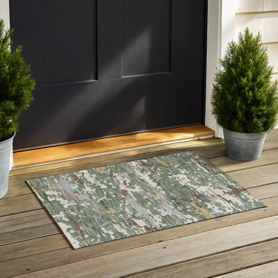 Tapis abstrait lavable à la machine intérieur / extérieur ACN2595